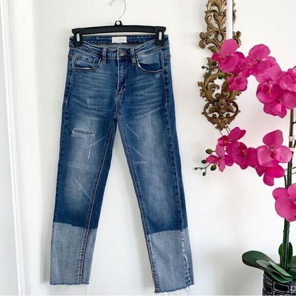 TWO TONE JEANS - Picture 1 of 9